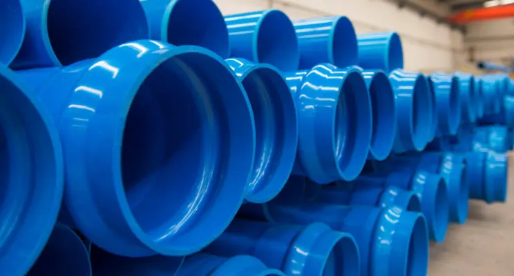 blue PVC-O oriented pipe